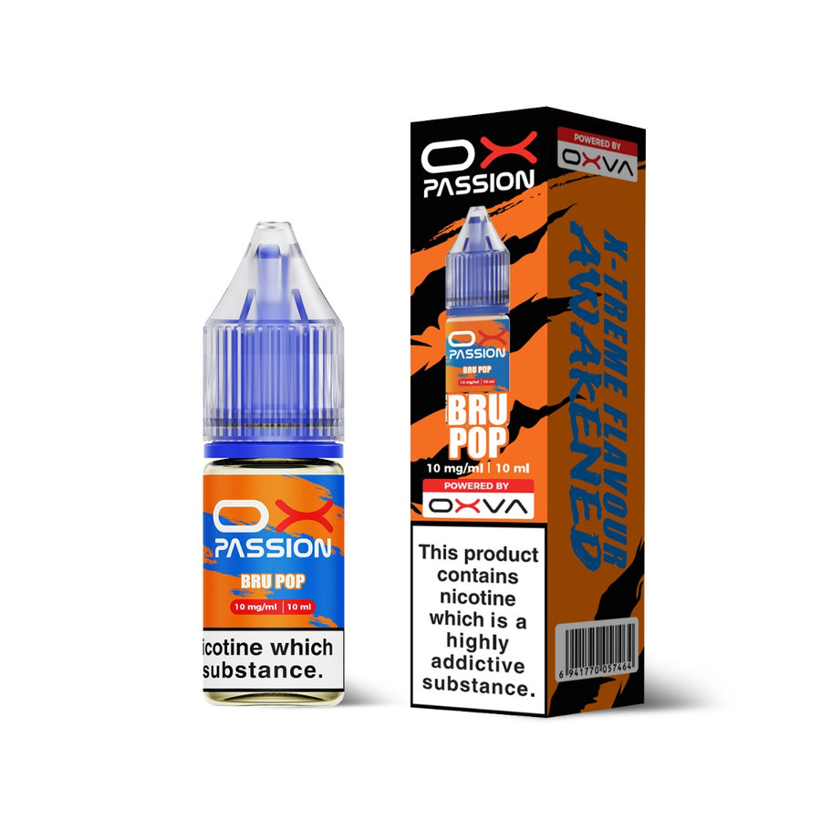 Bru Pop OX Passion Nicotine Salt E-Liquid By OXVA 10ml