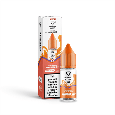 Pineapple Peach Mango E-Liquid Nicotine Bar Salt By Crystal Clear 10ml