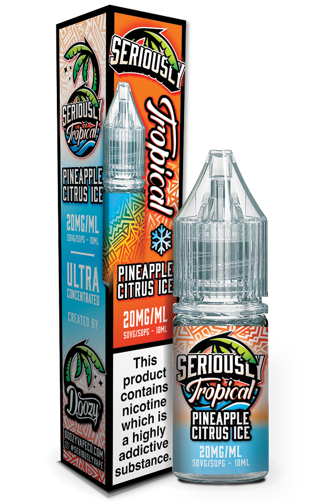 Pineapple Citrus Ice E-Liquid Nicotine Salt By Doozy Seriously Salty Tropical 10ml