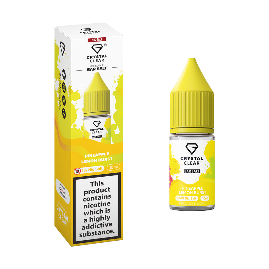 Pineapple Lemon Burst E-Liquid Nicotine Bar Salt By Crystal Clear 10ml