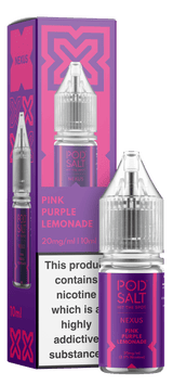 Pink Purple Lemonade NEXUS E-Liquid Nicotine Salt By Pod Salt 10ml