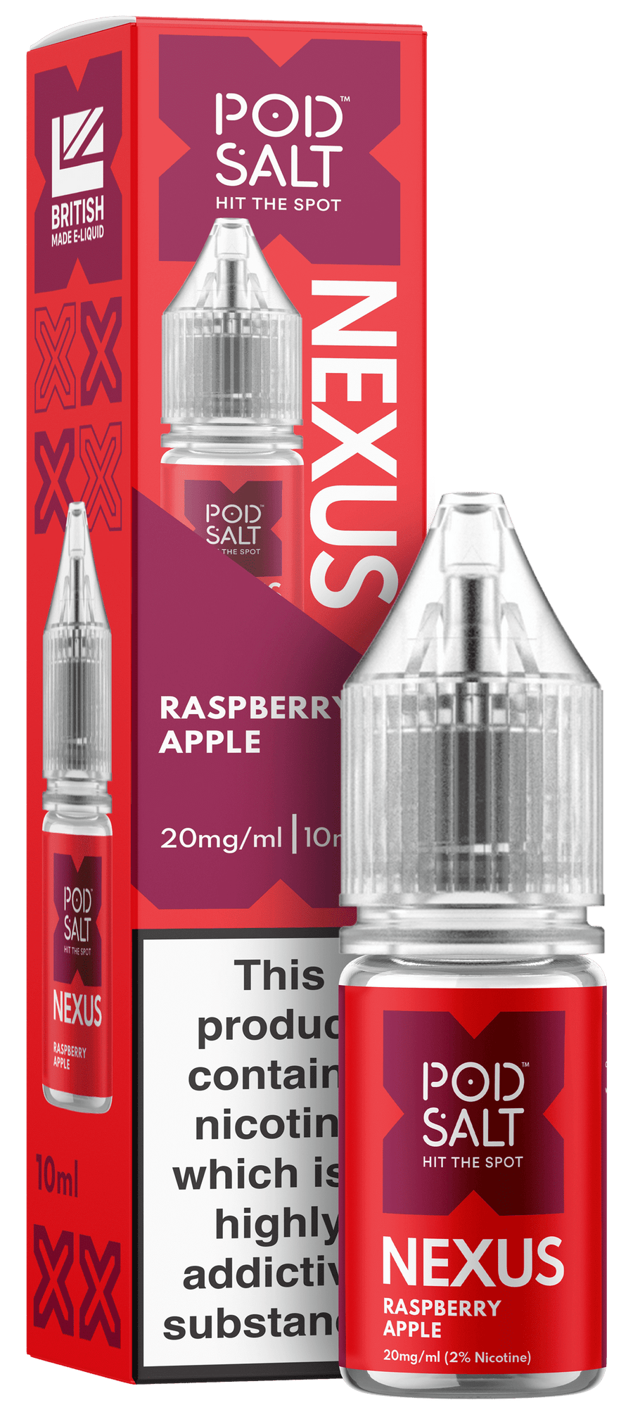 Raspberry Apple NEXUS E-Liquid Nicotine Salt By Pod Salt 10ml