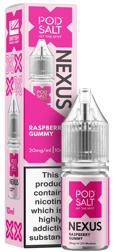 Raspberry Gummy NEXUS E-Liquid Nicotine Salt By Pod Salt 10ml