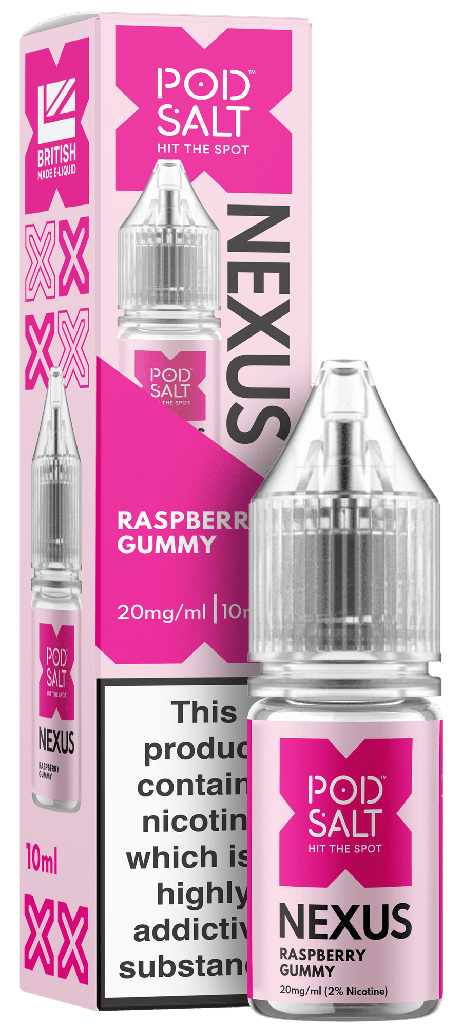 Raspberry Gummy NEXUS E-Liquid Nicotine Salt By Pod Salt 10ml