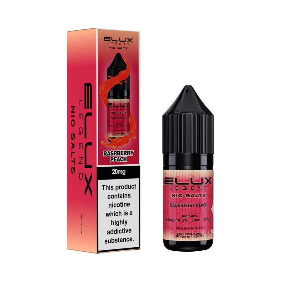 Raspberry Peach E-Liquid Nicotine Salt By Elux Legend 10ml