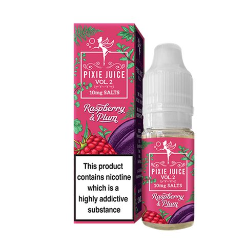 Raspberry & Plum E-Liquid Nicotine Salt By Pixie Juice Vol. 2 10ml