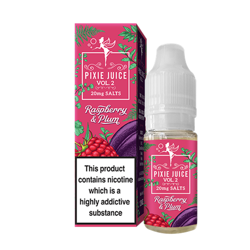 Raspberry & Plum E-Liquid Nicotine Salt By Pixie Juice Vol. 2 10ml