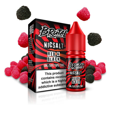 Red & Black BRUTAL E-Liquid Nicotine Salt By Just Juice 10ml