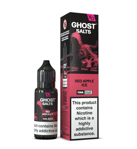 Red Apple Ice GHOST SALTS E-Liquid Nicotine Salt By Vapes Bars 10ml