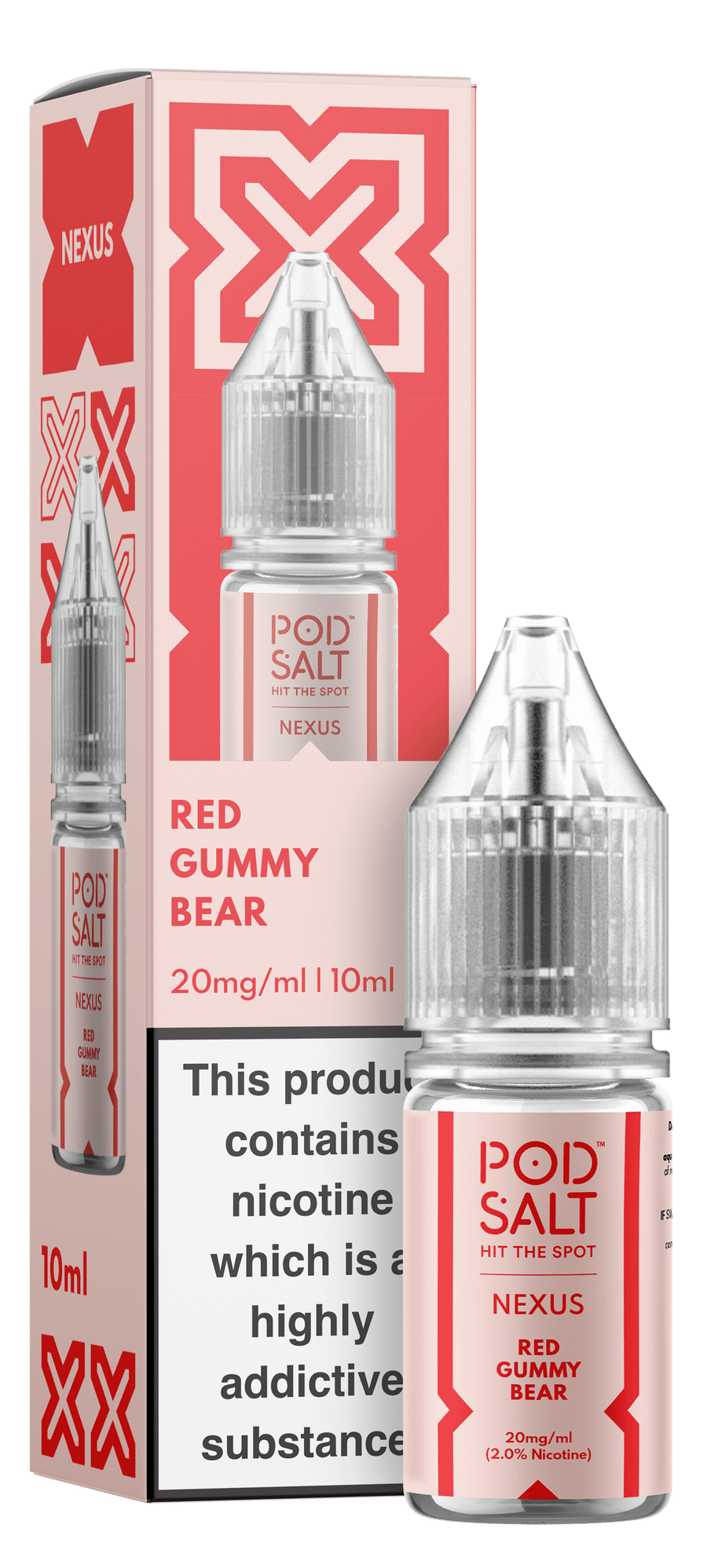 Red Gummy Bear NEXUS E-Liquid Nicotine Salt By Pod Salt 10ml