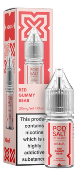 Red Gummy Bear NEXUS E-Liquid Nicotine Salt By Pod Salt 10ml