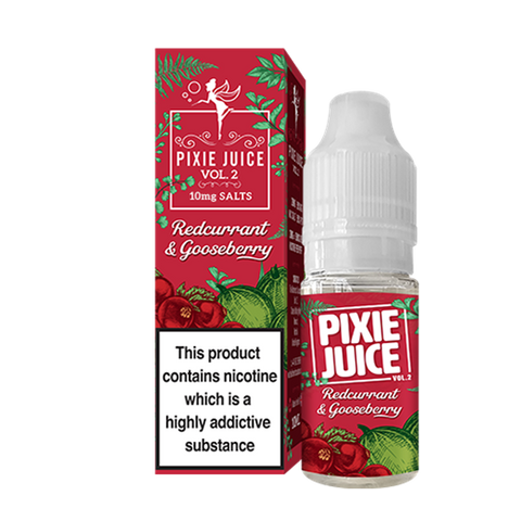 Redcurrant & Gooseberry E-Liquid Nicotine Salt By Pixie Juice Vol. 2 10ml