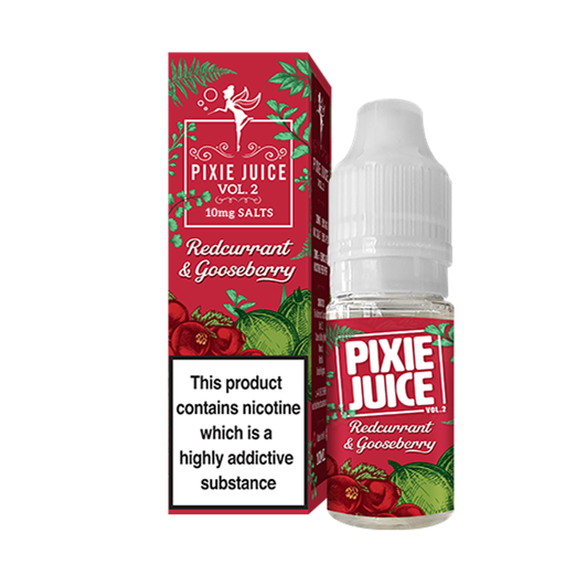 Redcurrant & Gooseberry E-Liquid Nicotine Salt By Pixie Juice Vol. 2 10ml