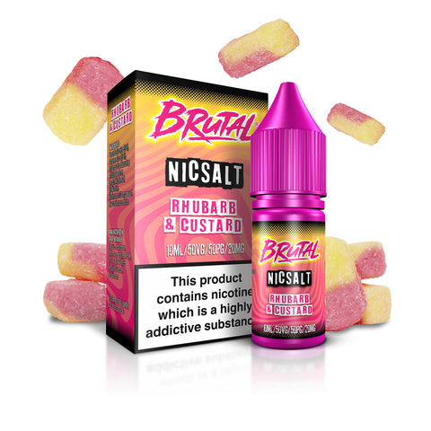 Rhubarb & Custard BRUTAL E-Liquid Nicotine Salt By Just Juice 10ml