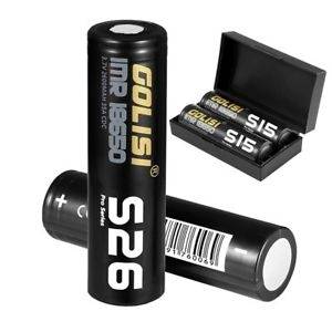 Golisi S26 2600mAh 35A Rechargeable 18650 Battery
