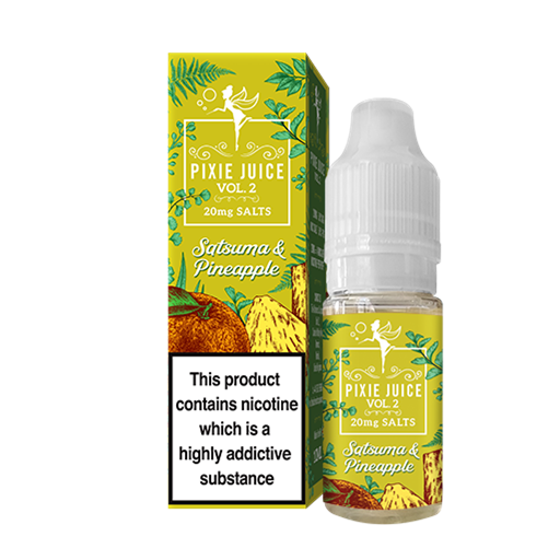Satsuma & Pineapple E-Liquid Nicotine Salt By Pixie Juice Vol. 2 10ml