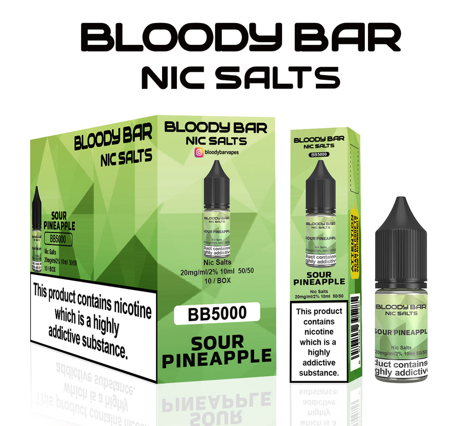 Sour Pineapple E-Liquid Nicotine Salt By Bloody Bar 10ml