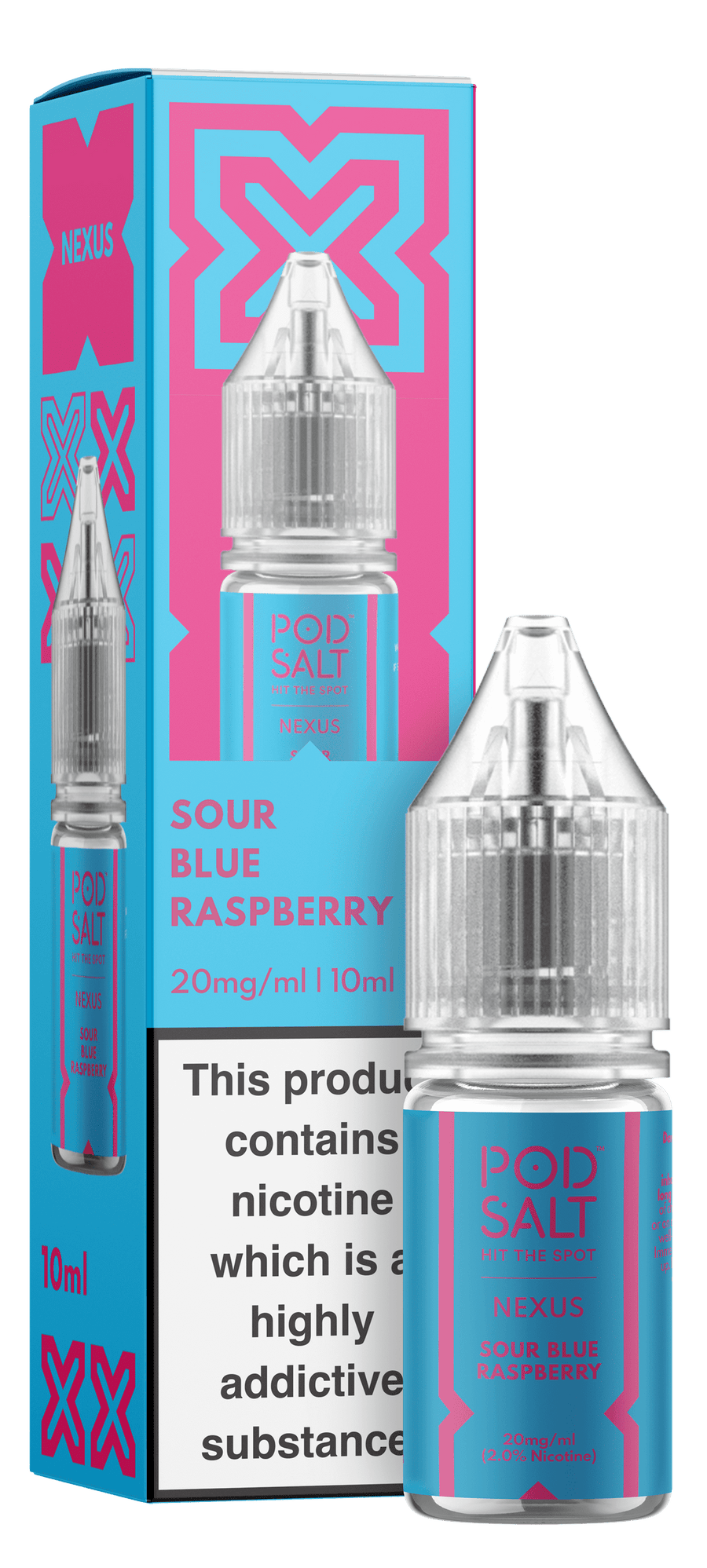 Sour Blue Raspberry NEXUS E-Liquid Nicotine Salt By Pod Salt 10ml
