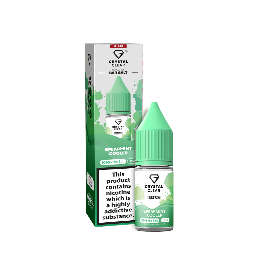 Spearmint Cooler E-Liquid Nicotine Bar Salt By Crystal Clear 10ml