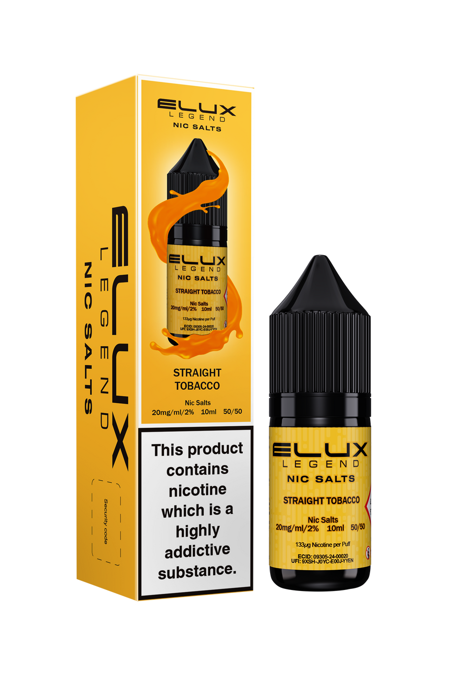 Straight Tobacco E-Liquid Nicotine Salt By Elux Legend 10ml