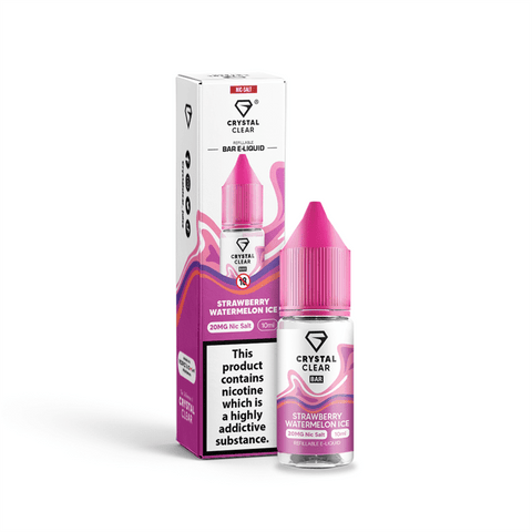 Strawberry Watermelon Ice E-Liquid Nicotine Bar Salt By Crystal Clear 10ml