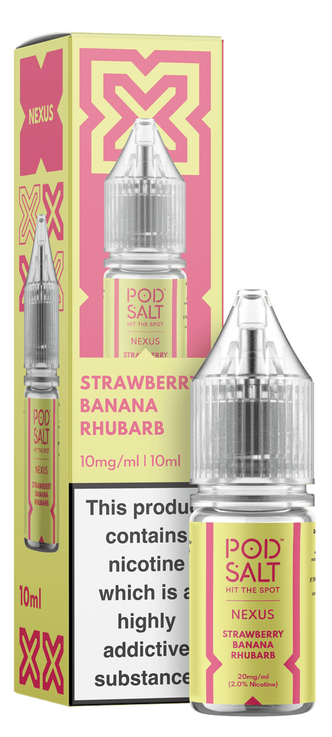 Strawberry Banana Rhubarb NEXUS E-Liquid Nicotine Salt By Pod Salt 10ml