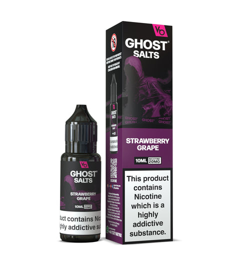 Strawberry Grape GHOST SALTS E-Liquid Nicotine Salt By Vapes Bars 10ml
