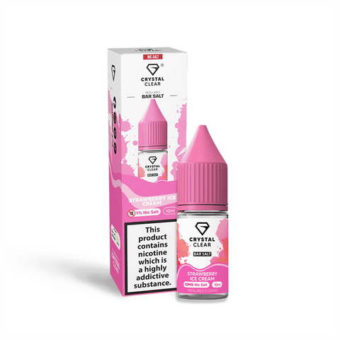 Strawberry Ice Cream E-Liquid Nicotine Bar Salt By Crystal Clear 10ml