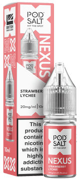 Strawberry Lychee NEXUS E-Liquid Nicotine Salt By Pod Salt 10ml
