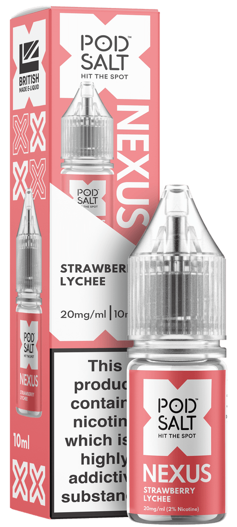 Strawberry Lychee NEXUS E-Liquid Nicotine Salt By Pod Salt 10ml