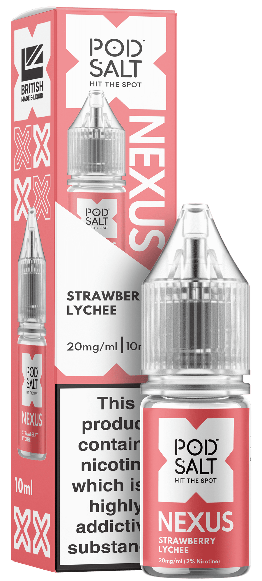 Strawberry Lychee NEXUS E-Liquid Nicotine Salt By Pod Salt 10ml