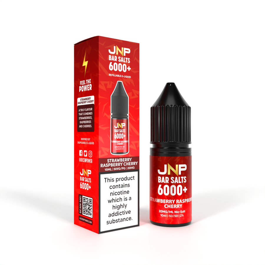Juice N' Power Bar Salts 6000+ Strawberry Raspberry Cherry