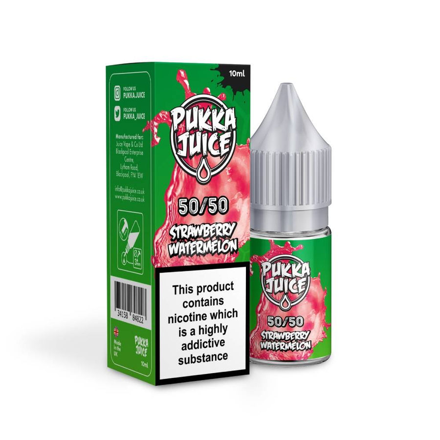 Strawberry Watermelon 50/50 E-Liquid By Pukka Juice 10ml