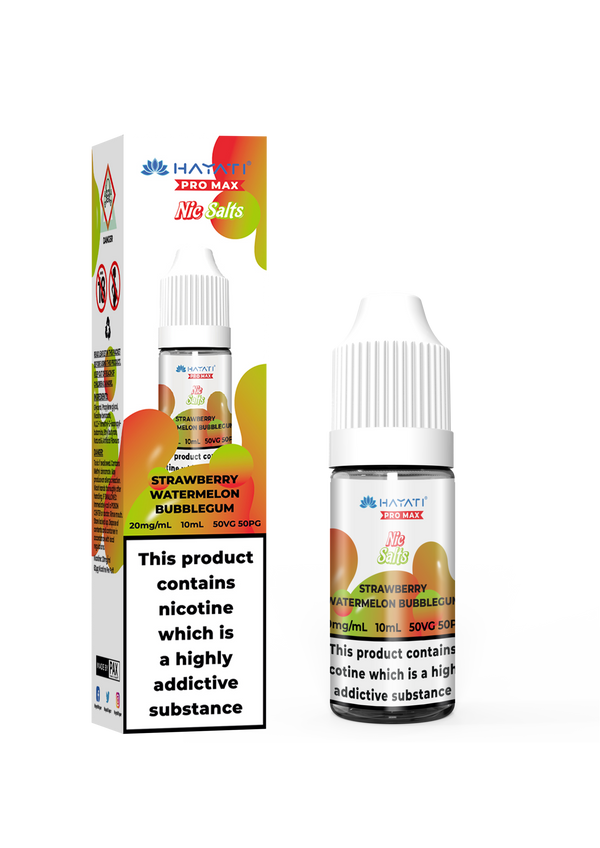 Strawberry Watermelon Bubblegum Pro Max Bar Vape Nic Salt By Hayati
