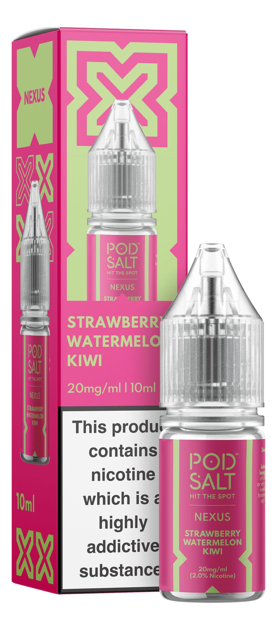 Strawberry Watermelon Kiwi NEXUS E-Liquid Nicotine Salt By Pod Salt 10ml