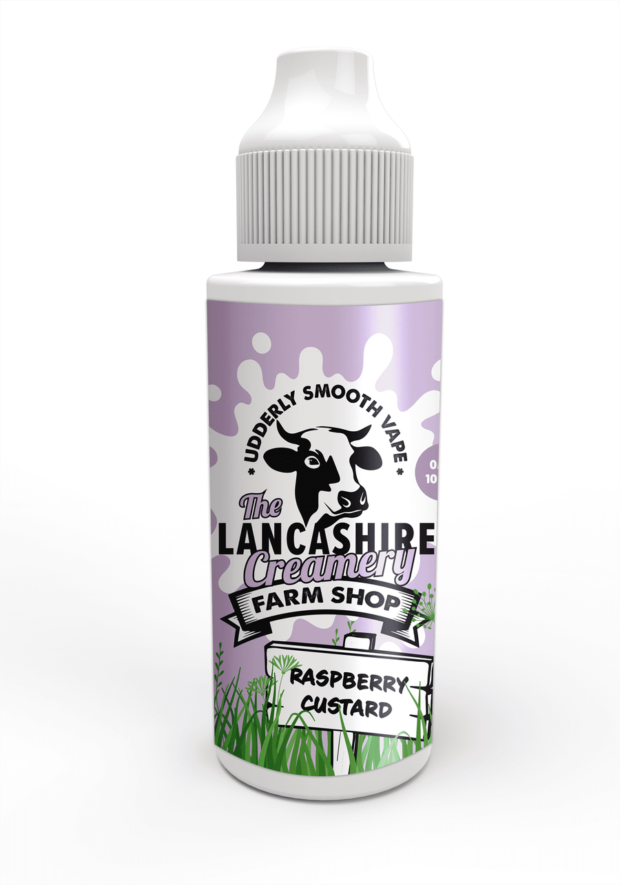 Raspberry Custard E-Liquid Shortfill By The Lancashire Creamery 100ml
