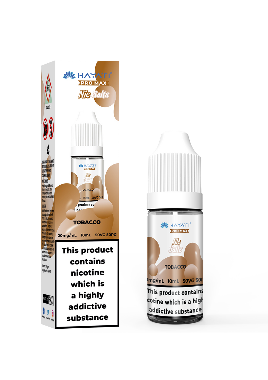 Tobacco Pro Max Bar Vape E-Liquid Nicotine Salt By Hayati 10ml