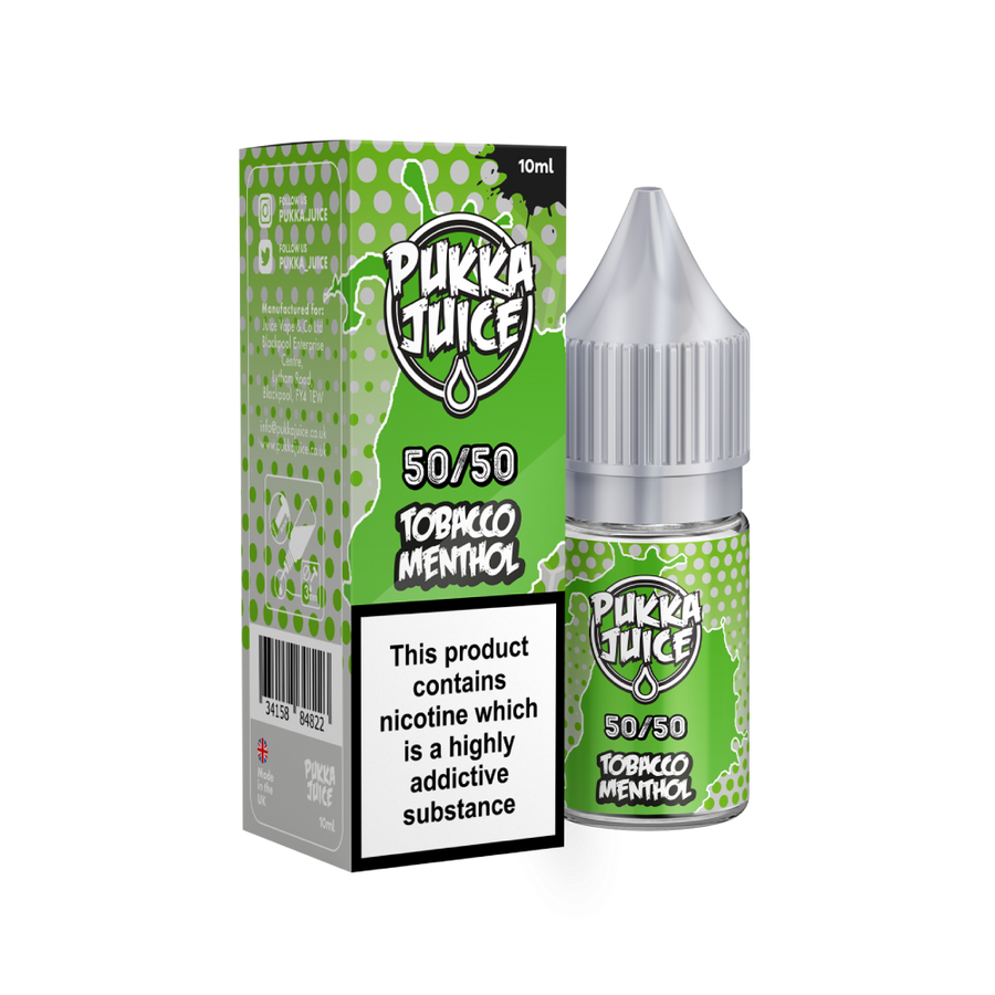 Tobacco Menthol 50/50 E-Liquid By Pukka Juice 10ml