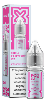 Triple Raspberry Ice NEXUS E-Liquid Nicotine Salt By Pod Salt 10ml