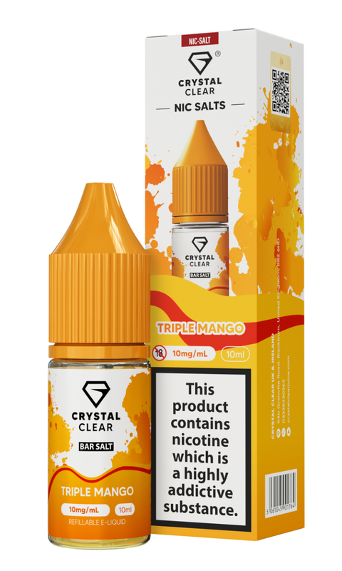 Triple Mango E-Liquid Nicotine Bar Salt By Crystal Clear 10ml