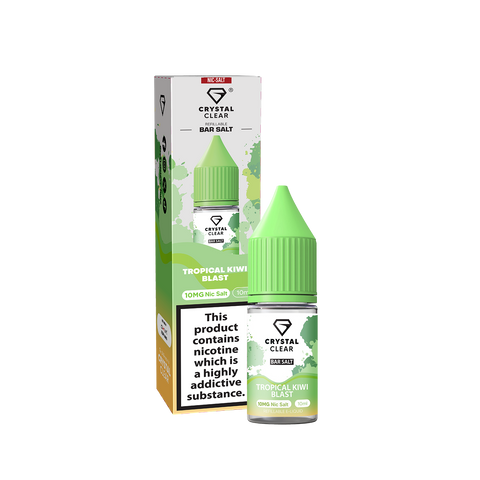 Tropical Kiwi Blast E-Liquid Nicotine Bar Salt By Crystal Clear 10ml