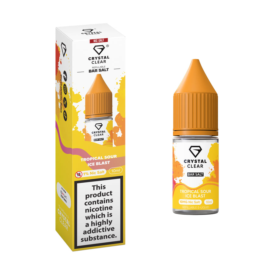 Tropical Sour Ice Blast E-Liquid Nicotine Bar Salt By Crystal Clear 10ml