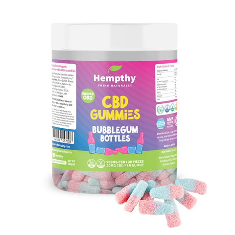 Hempthy CBD Gummies Bubblegum Bottles