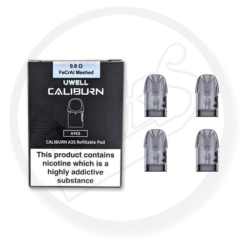UWELL Caliburn A3S Refillable Pods 1.0 Ohm Mesh