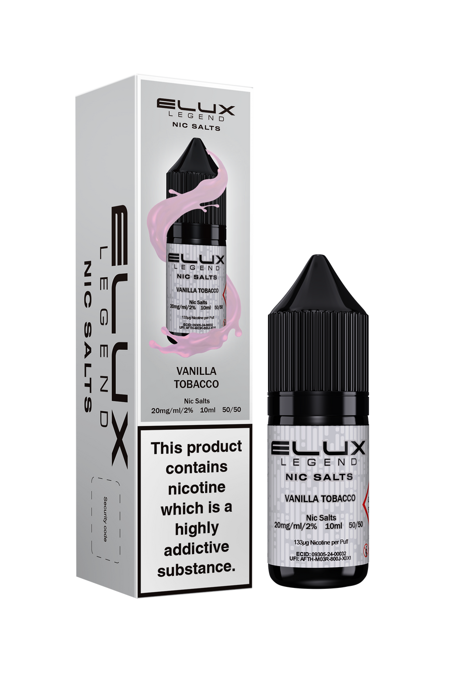 Vanilla Tobacco E-Liquid Nicotine Salt By Elux Legend 10ml