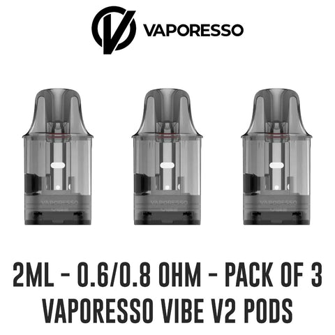 Vaporesso VIBE V2 Replacement Pods - 0.6 / 0.8 Ohm / 2ml