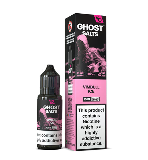 Vimbull Ice GHOST SALTS E-Liquid Nicotine Salt By Vapes Bars 10ml