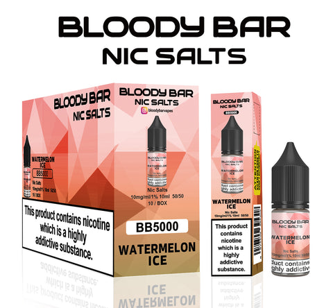 Watermelon Ice E-Liquid Nicotine Salt By Bloody Bar 10ml