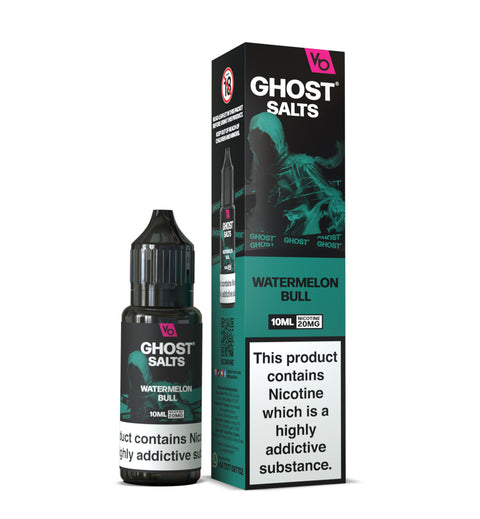 Watermelon Bull GHOST SALTS E-Liquid Nicotine Salt By Vapes Bars 10ml