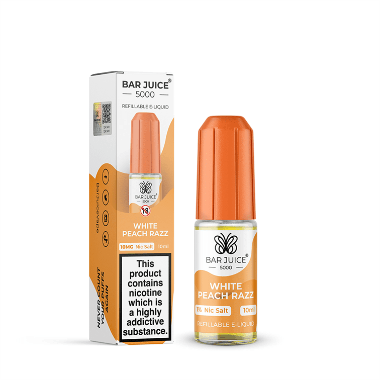 White Peach Razz E-Liquid Nicotine Salt By Bar Juice 10ml